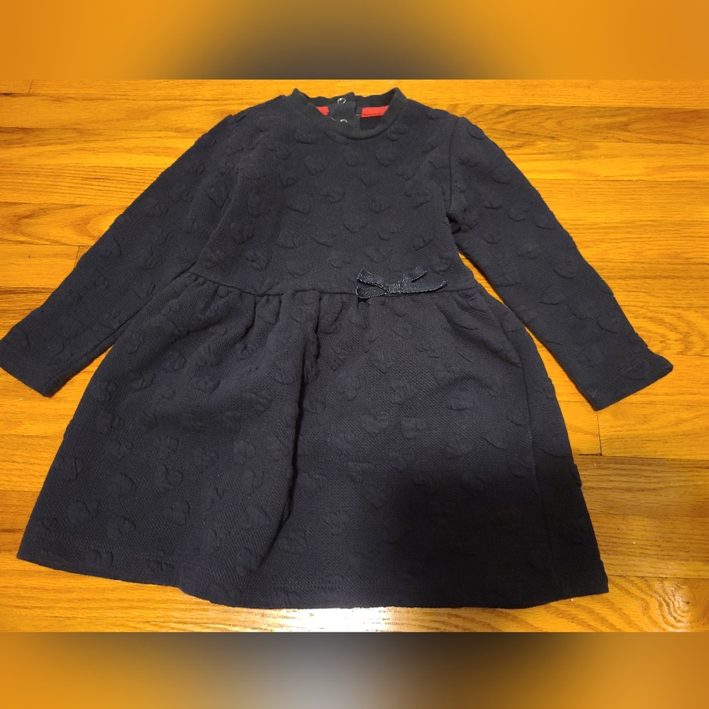 4 for $28 - Navy Blue Heart Dress with Snaps